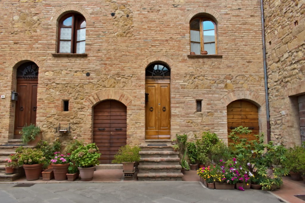 Hausfassade in Pienza Val d'Orcia Tipps